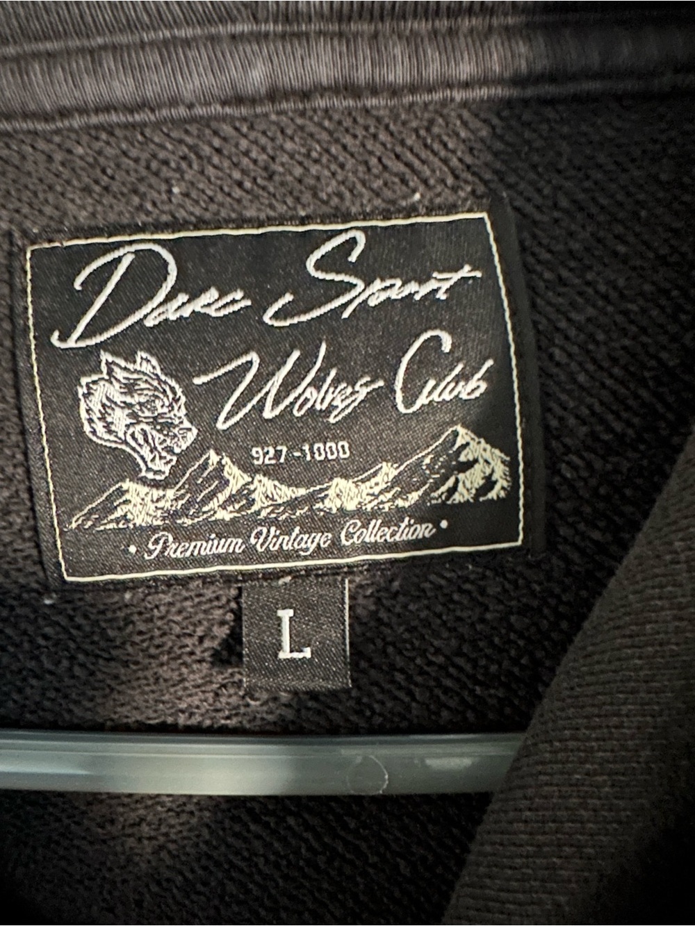 DARC SPORT Black Pullover Hoodie with Wolf Graphic and Purple Accents - Picture 3 of 3